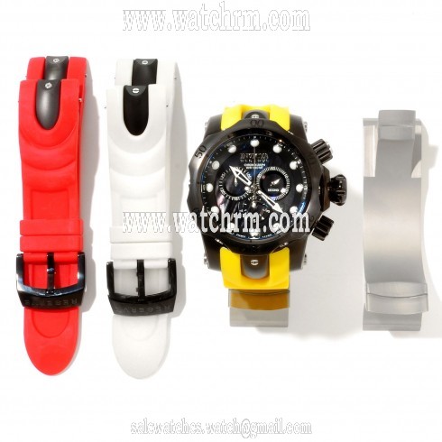 Invicta Venom Black Chronograph Dial Multi Strap Men's Watch 11158