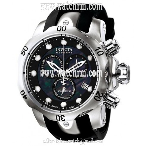 Invicta Venom Black Mother of Pearl Dial Chronograph Men's Watch 6117