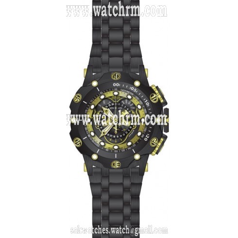 Invicta Venom Chronograph Black and Gold Dial Black Ion-plated Men's Watch 20420