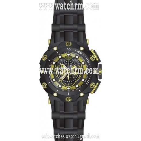 Invicta Venom Chronograph Black and Gold Dial Black Silicone Men's Watch 20430
