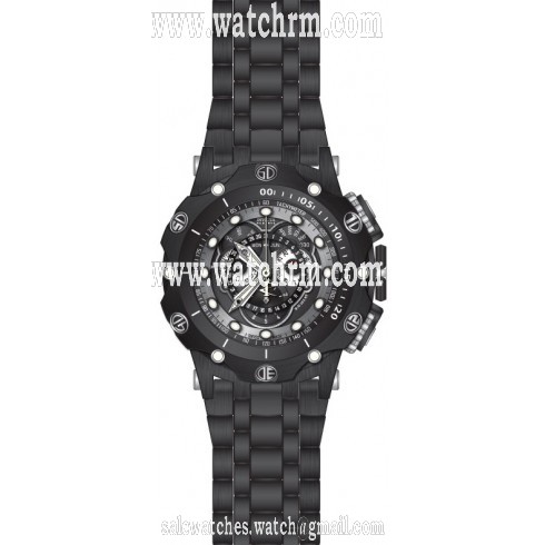 Invicta Venom Chronograph Black and Silver Dial Black Ion-plated Men's Watch 20421