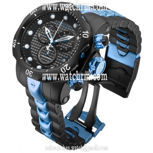 Invicta Venom Chronograph Black Carbon Fiber Dial Two-tone Men's Watch 15461