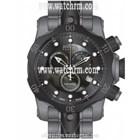 Invicta Venom Chronograph Black Dial Black and Gunmetal Ion-plated Men's Watch 80687