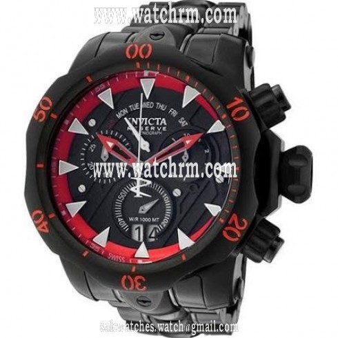Invicta Venom Chronograph Black Dial Black Ion-plated Men's Watch 1599