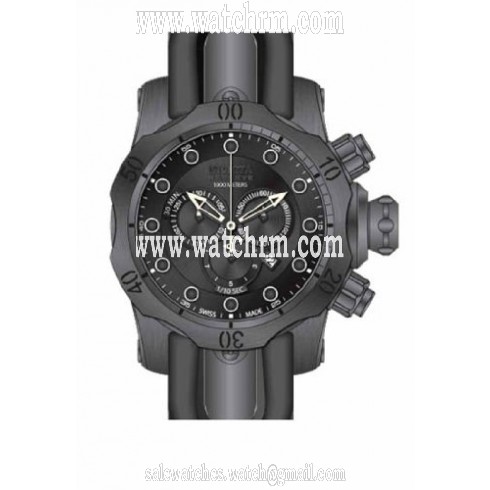 Invicta Venom Chronograph Black Dial Black PVD Men's Watch 11962