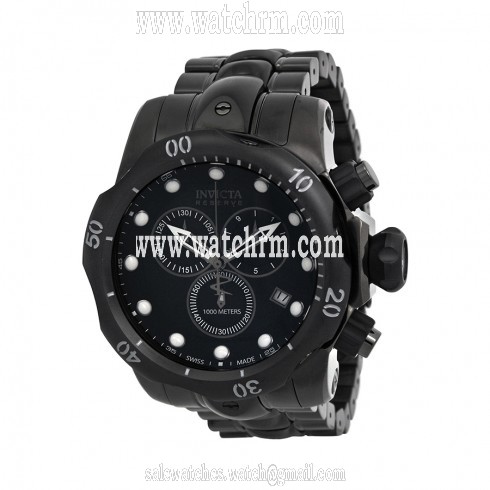 Invicta Venom Chronograph Black Dial Gunmetal Ion-plated Men's Watch 5729