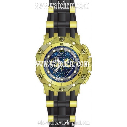 Invicta Venom Chronograph Blue and Silver Black Silicone Men's Watch 20425