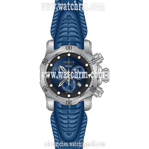 Invicta Venom Chronograph Blue Dial Blue Silicone Men's Watch 19008