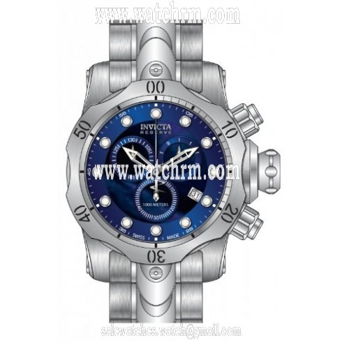 Invicta Venom Chronograph Blue Dial Stainless Steel Men's Watch 80573