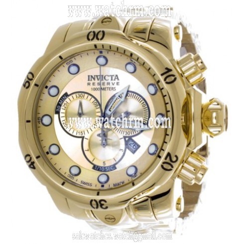 Invicta Venom Chronograph Gold Dial Gold-plated Men's Watch 13886