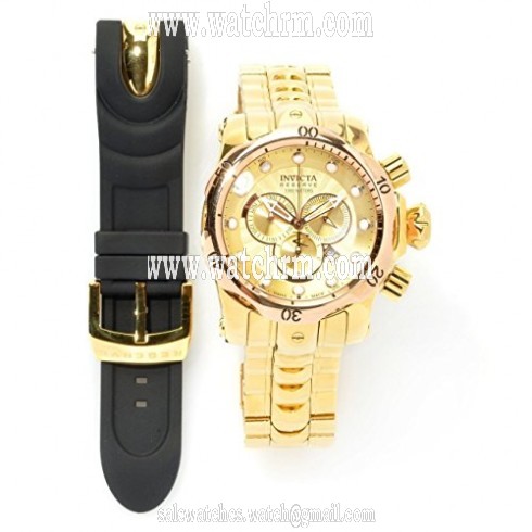 Invicta Venom Chronograph Gold Dial Gold-plated Men's Watch 13874