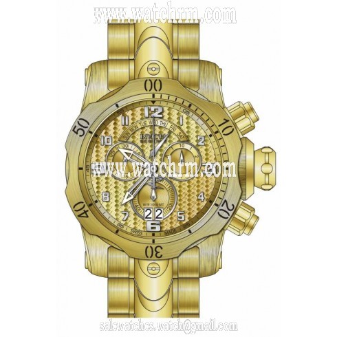 Invicta Venom Chronograph Gold Dial Gold-plated Stainless Steel Men's Watch17633