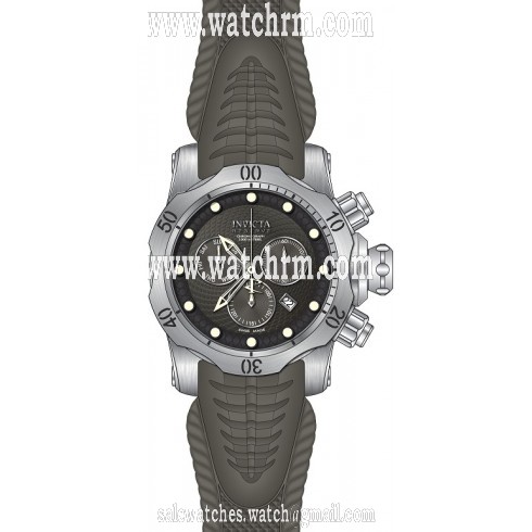 Invicta Venom Chronograph Grey Dial Grey Silicone Men's Watch 19011