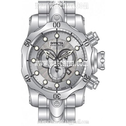 Invicta Venom Chronograph Silver Dial Stainless Steel Men's Watch 13879