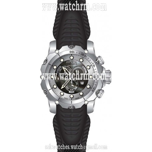 Invicta Venom Chronopgraph Black and Silver Dial Black Silicone Men's Watch 20396