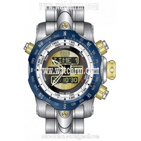 Invicta Venom Multi-Function Gold Digital Dial Stainless Steel Men's Watch 12586