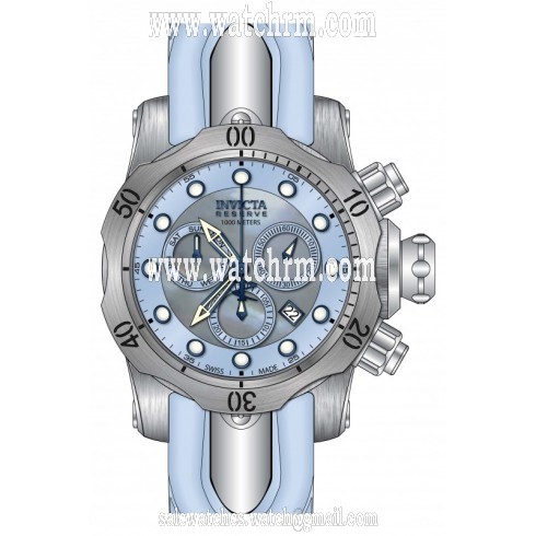 Invicta Venom Reserve Blue and Silver Dial Blue Polyurethane Men's Watch 19895