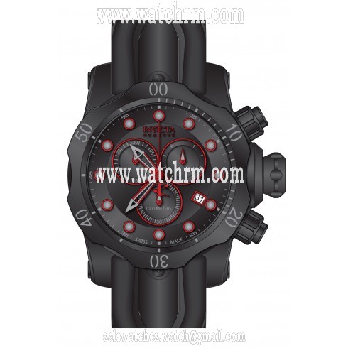 Invicta Venom Reserve Chronograph Black Dial Black Polyurethane Men's Watch 18881