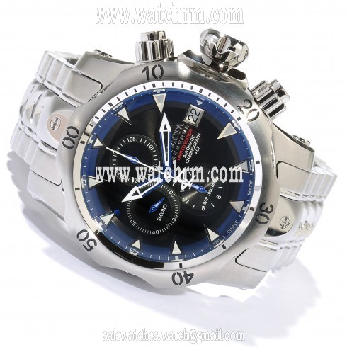 Invicta Venom Reserve Chronograph Black Dial Stainless Steel Men's Watch 10166