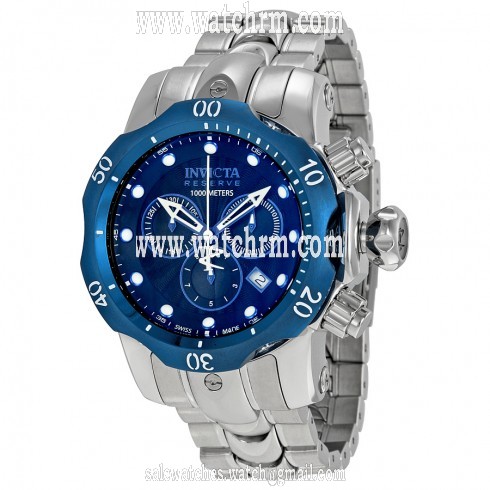 Invicta Venom Reserve Chronograph Blue Dial Stainless Steel Men's Watch 10805