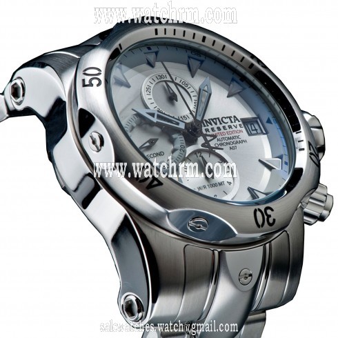 Invicta Venom Reserve Silver-tone Dial Chronograph Stainless Steel Men's Watch 10164