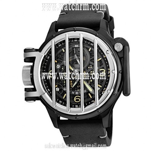 Invicta Vintage Black Dial Black Leather Men's Watch 20257