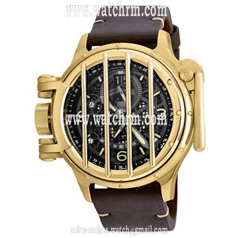 Invicta Vintage Black Dial Brown Leather Men's Watch 20255