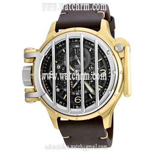 Invicta Vintage Black Dial Brown Leather Men's Watch 20258