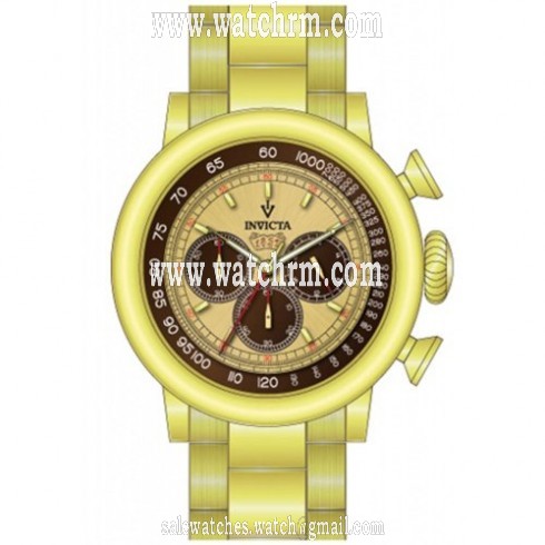 Invicta Vintage Chronograph Brown Dial Gold-plated Men's Watch 15064