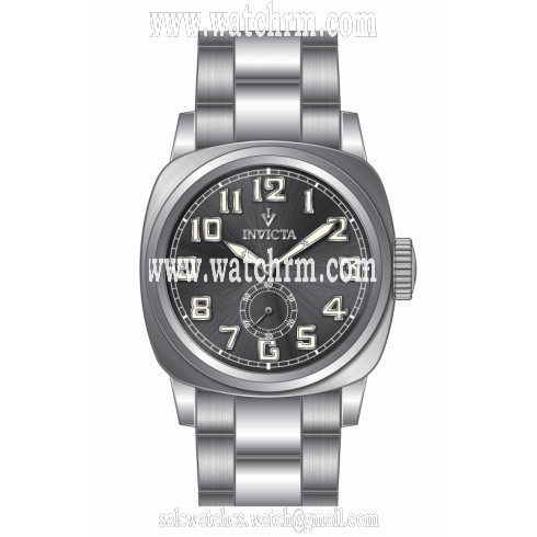 Invicta Vintage Grey Dial Gunmetal Ion-plated Men's Watch 15080