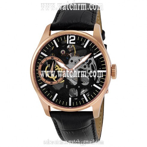 Invicta Vintage Mechanical Black Skeleton Dial Men's Watch 12408