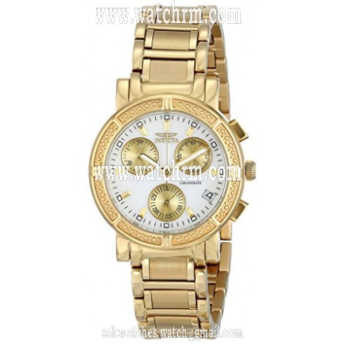 Invicta Wildflower Chronograph Mother of Pearl Dial Gold-plated Ladies Watch 4771