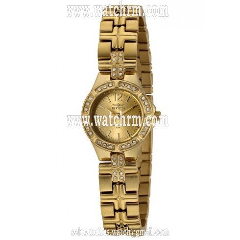 Invicta Wildflower Gold Dial 18kt Gold-plated Ladies Watch 0128