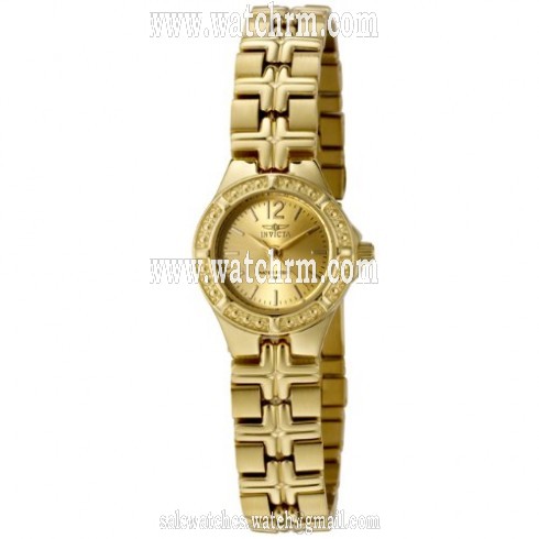 Invicta Wildflower Gold Dial 18kt Gold-plated Ladies Watch 0131