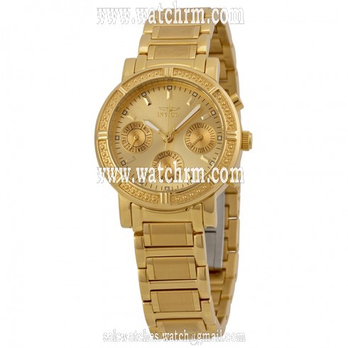 Invicta Wildflower Gold-tone Dial Gold-tone Stainless Steel Ladies Watch 14873
