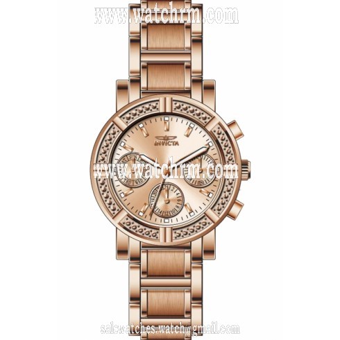 Invicta Wildflower Rose Dial 18kt Rose Gold Ion-plated Ladies Watch 14874