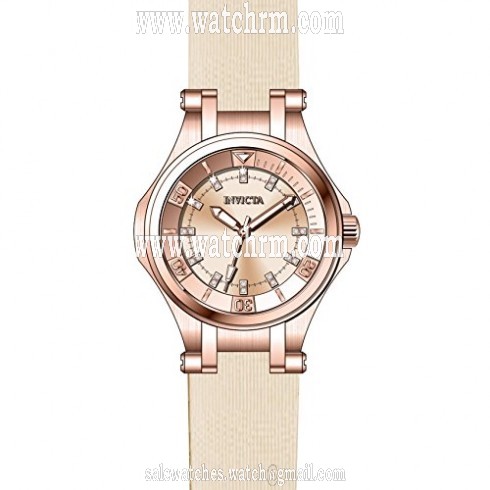 Invicta Wildflower Rose Dial Beige Polyurethane Ladies Watch 21761