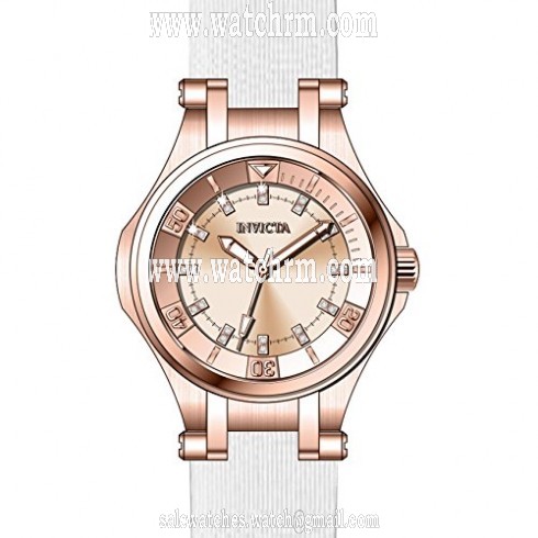 Invicta Wildflower Rose Dial White Polyurethane Ladies Watch 21757