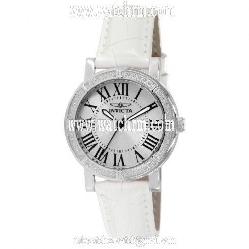 Invicta Wildflower White Dial White Leather Ladies Watch 14891