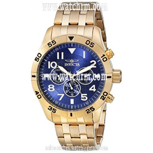InvictaI- Force Blue Dial Men's Gold Tone Multifunction Watch 19202