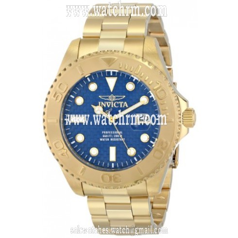 Invictas Pro Diver Blue Dial Gold-plated Men's Watch 15193