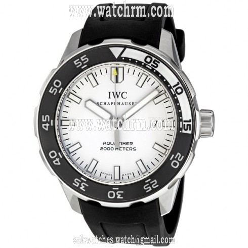 IWC Aquatimer Automatic 2000 White Dial Black Rubber Strap Men's Watch 3568-11