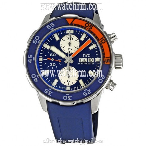 IWC Aquatimer Automatic Chronograph Blue Rubber Men's Watch IWC3767-03