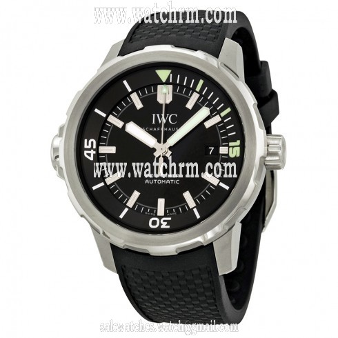 IWC Aquatimer Black Dial Black Rubber Men's Watch IW329001