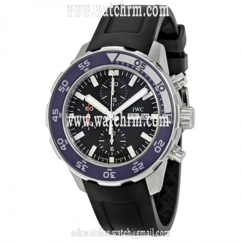 IWC Aquatimer Chronograph Automatic Black Dial Black Rubber Men's Watch 3767-11BLK