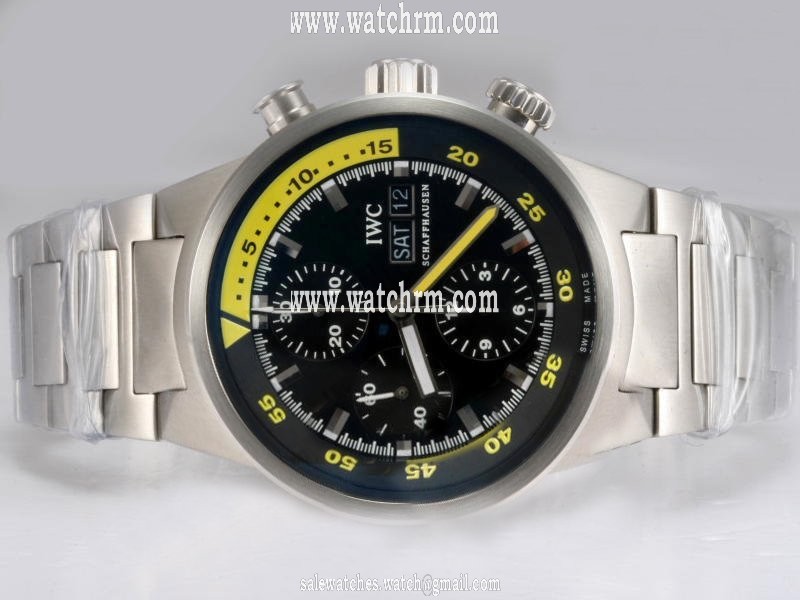 IWC Aquatimer Chronograph IW376701 Stainless Steel Case Round Black Dial Watch