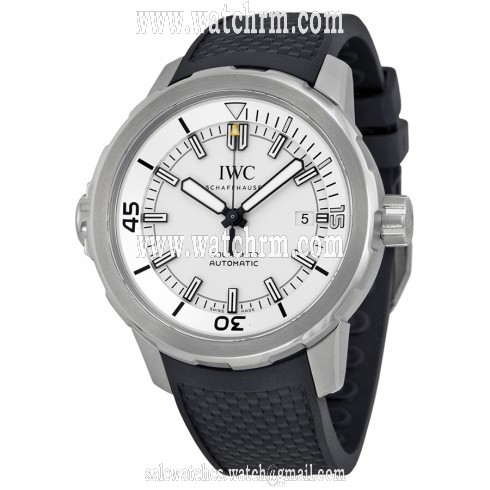 IWC Aquatimer Silver Dial Black Rubber Men's Watch IW329003