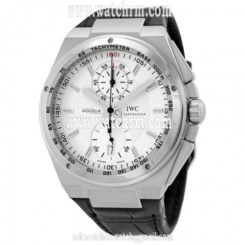 IWC Big Ingenieur Chronograph Automatic Silver Dial Black Leather Men's Watch 378405