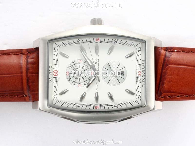 IWC Da Vinci Chronograph IW376411 Brown Ostrich Leather Strap Womens Watch