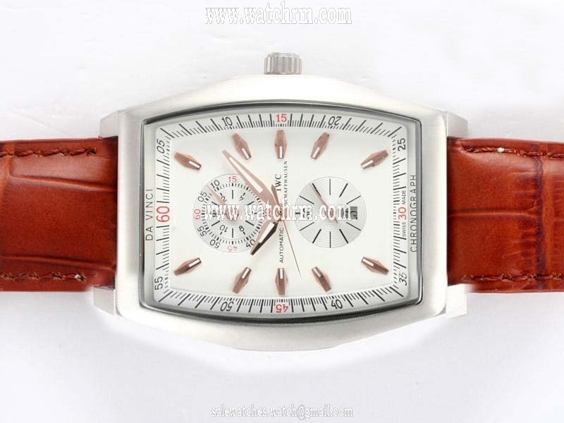 IWC Da Vinci Chronograph IW376411 White Dial Stainless Steel Case Rectangle Watch